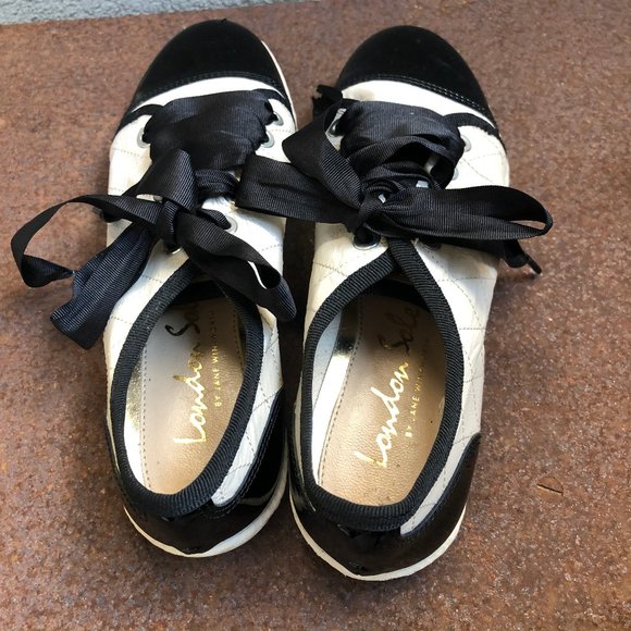 French London Sole Leather Ribbon Sneaker Trainers - Picture 3 of 11